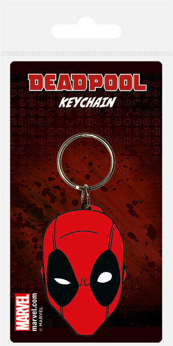 DEADPOOL FACE RUBBER KEYCHAINS