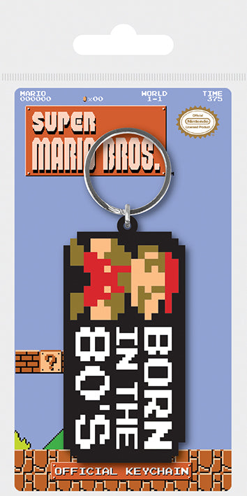 SUPER MARIO BORN IN 80'S KEYCHAIN