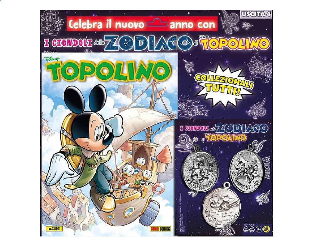 TOPOLINO 3452 + 3 CIONDOLI ARIA